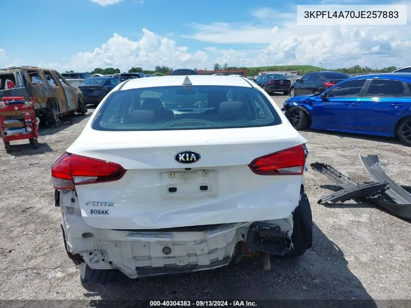 2018 Kia Forte Lx VIN: 3KPFL4A70JE257883 Lot: 40304383