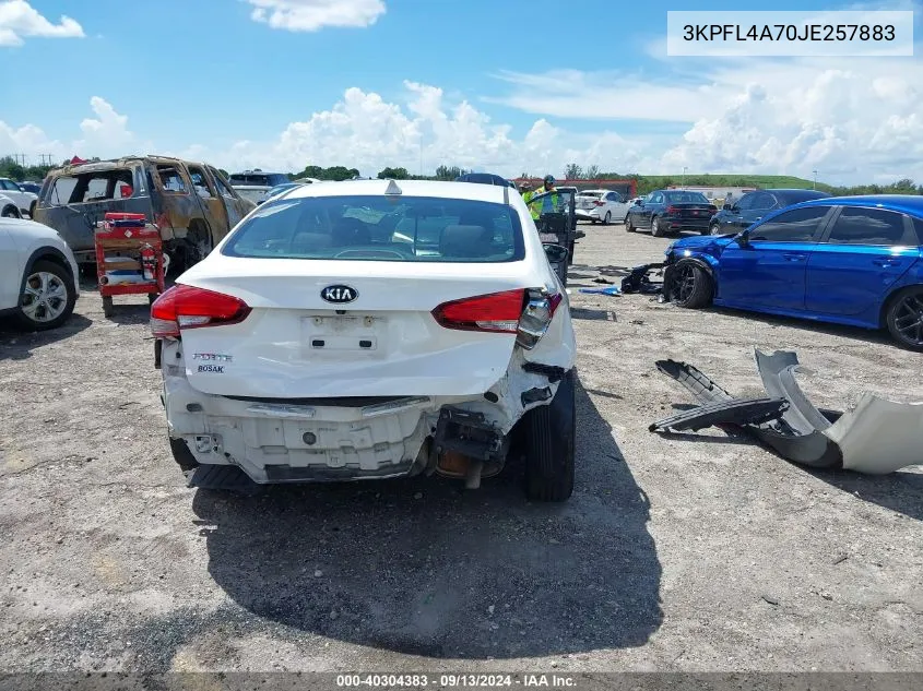 2018 Kia Forte Lx VIN: 3KPFL4A70JE257883 Lot: 40304383