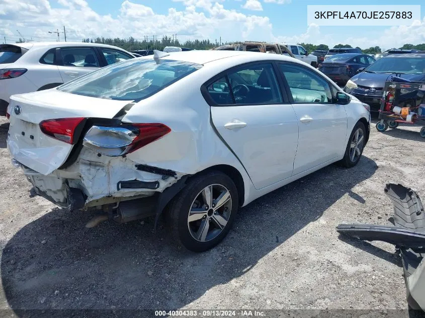 2018 Kia Forte Lx VIN: 3KPFL4A70JE257883 Lot: 40304383