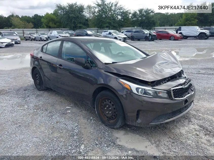 2018 Kia Forte Lx VIN: 3KPFK4A74JE217440 Lot: 40315834