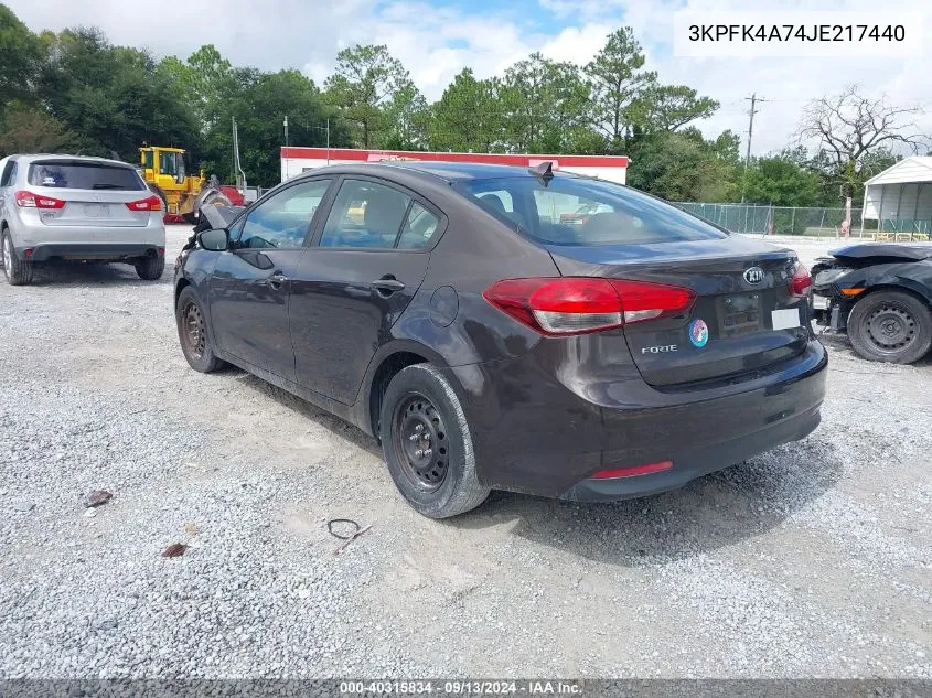 2018 Kia Forte Lx VIN: 3KPFK4A74JE217440 Lot: 40315834