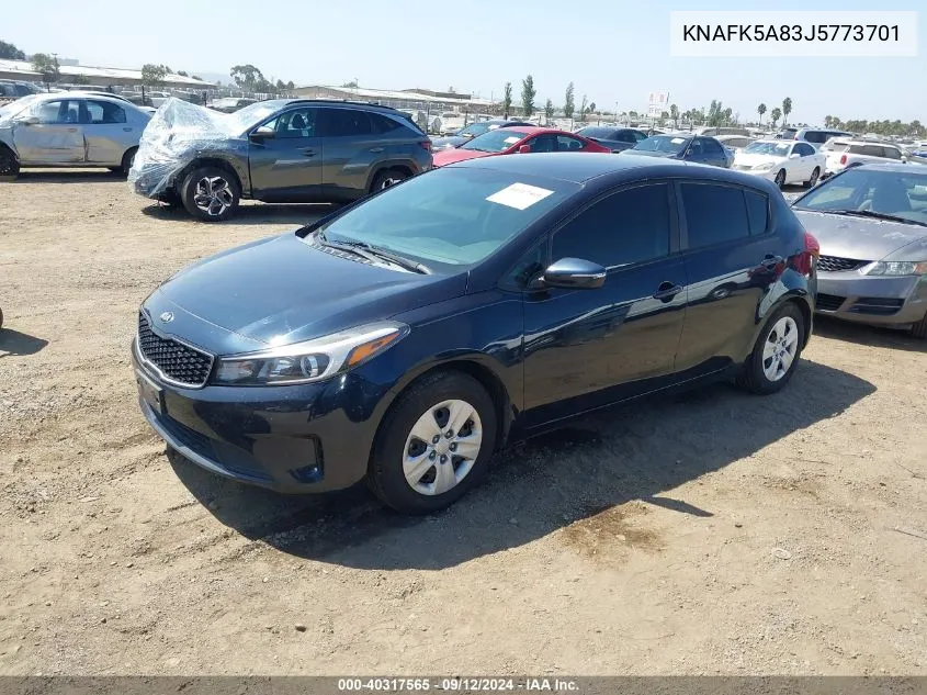 2018 Kia Forte Lx VIN: KNAFK5A83J5773701 Lot: 40317565