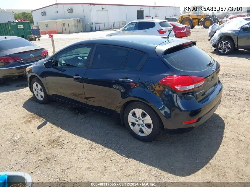 2018 Kia Forte Lx VIN: KNAFK5A83J5773701 Lot: 40317565