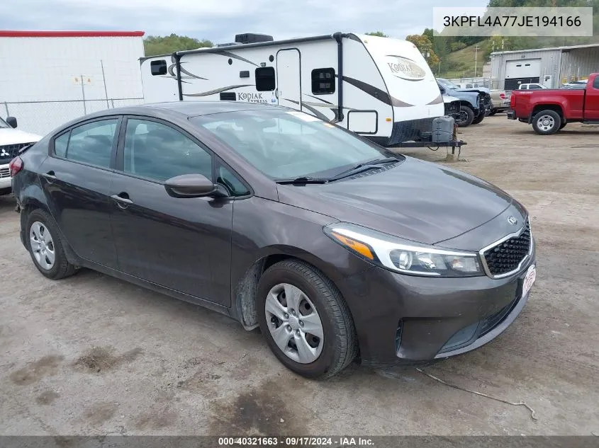 2018 Kia Forte Lx VIN: 3KPFL4A77JE194166 Lot: 40321663