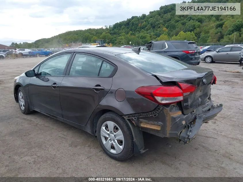 3KPFL4A77JE194166 2018 Kia Forte Lx