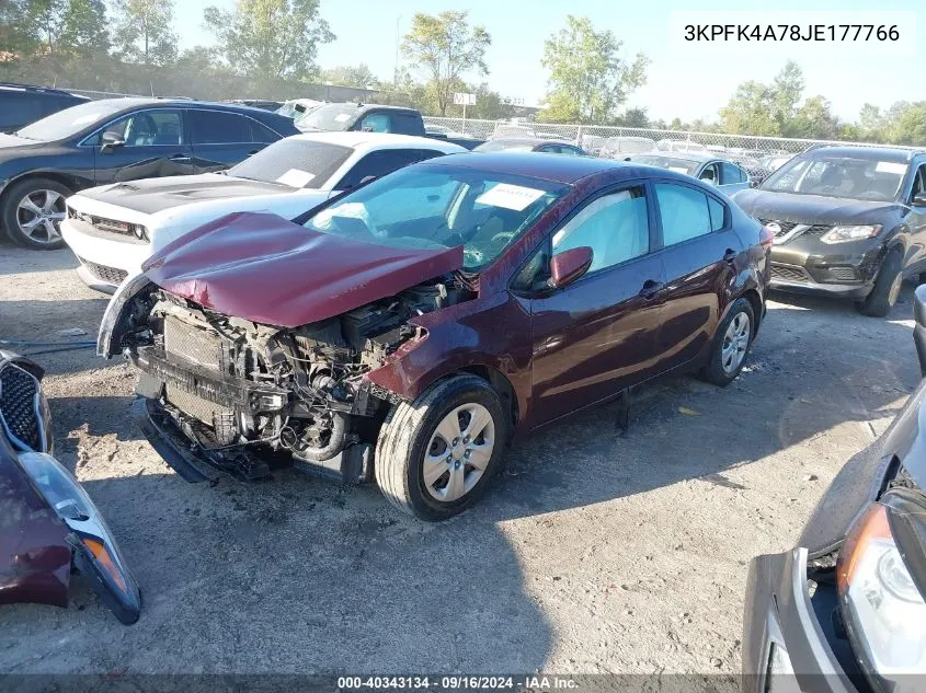 2018 Kia Forte Lx VIN: 3KPFK4A78JE177766 Lot: 40343134