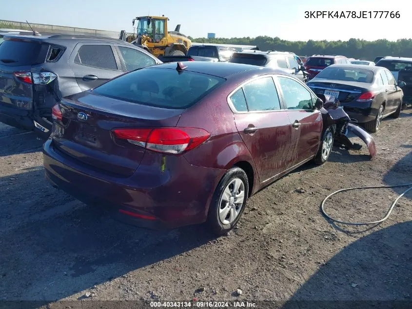 2018 Kia Forte Lx VIN: 3KPFK4A78JE177766 Lot: 40343134