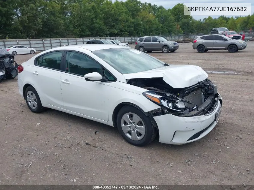 2018 Kia Forte Lx VIN: 3KPFK4A77JE167682 Lot: 40352747