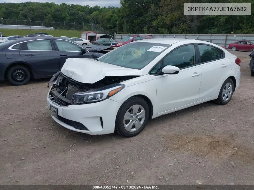 3KPFK4A77JE167682 2018 Kia Forte Lx