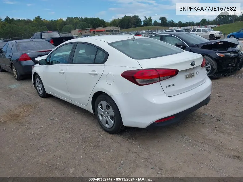 3KPFK4A77JE167682 2018 Kia Forte Lx