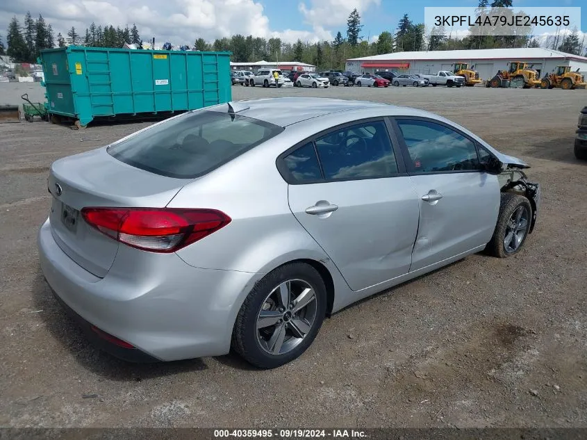 2018 Kia Forte Lx VIN: 3KPFL4A79JE245635 Lot: 40359495