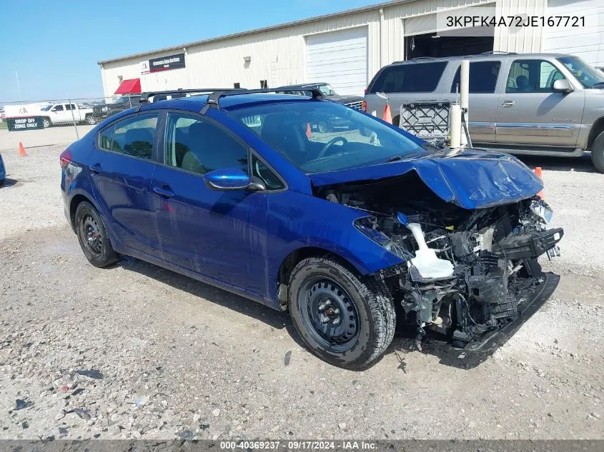 2018 Kia Forte Lx VIN: 3KPFK4A72JE167721 Lot: 40369237