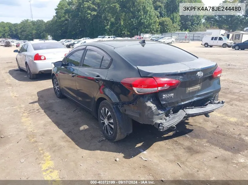 2018 Kia Forte Lx VIN: 3KPFK4A78JE244480 Lot: 40372199