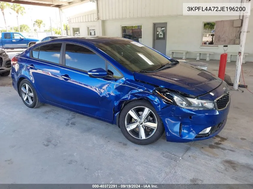 2018 Kia Forte S VIN: 3KPFL4A72JE196200 Lot: 40372291