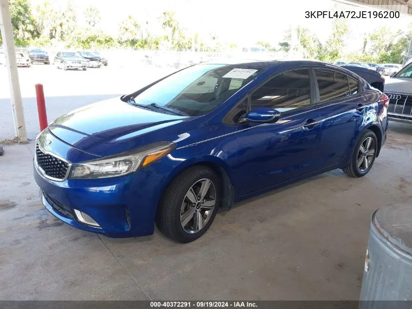 2018 Kia Forte S VIN: 3KPFL4A72JE196200 Lot: 40372291