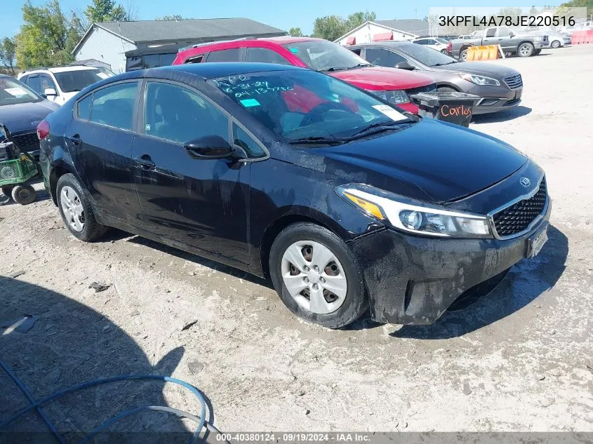 2018 Kia Forte Lx VIN: 3KPFL4A78JE220516 Lot: 40380124