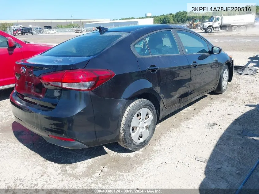 2018 Kia Forte Lx VIN: 3KPFL4A78JE220516 Lot: 40380124