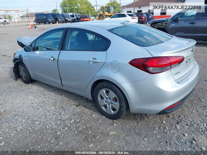 2018 Kia Forte Lx VIN: 3KPFK4A7XJE222898 Lot: 40383084