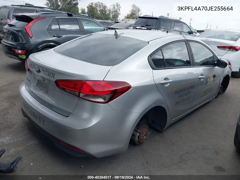 2018 Kia Forte Lx VIN: 3KPFL4A70JE255664 Lot: 40384017