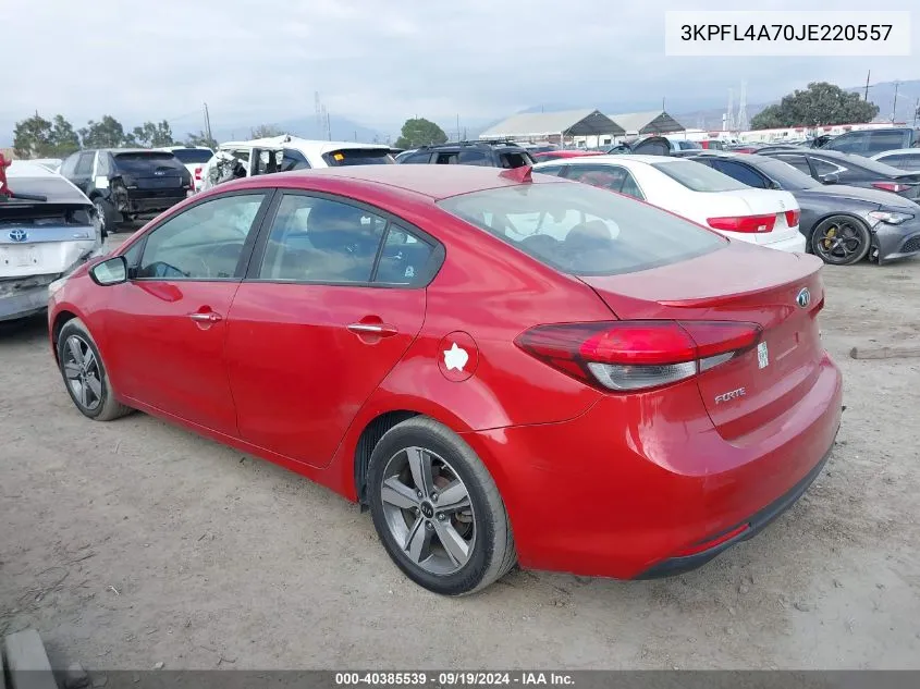 2018 Kia Forte S VIN: 3KPFL4A70JE220557 Lot: 40385539