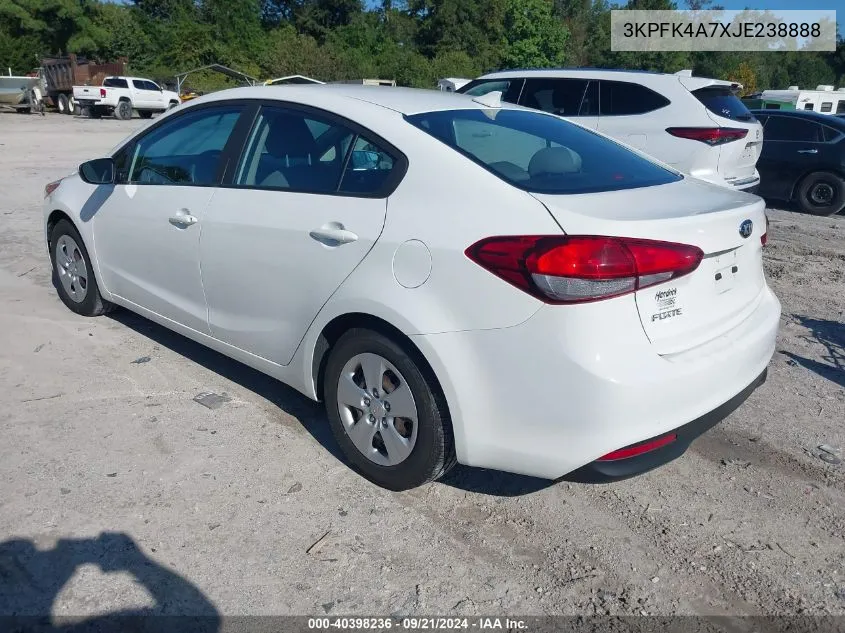 2018 Kia Forte Lx VIN: 3KPFK4A7XJE238888 Lot: 40398236