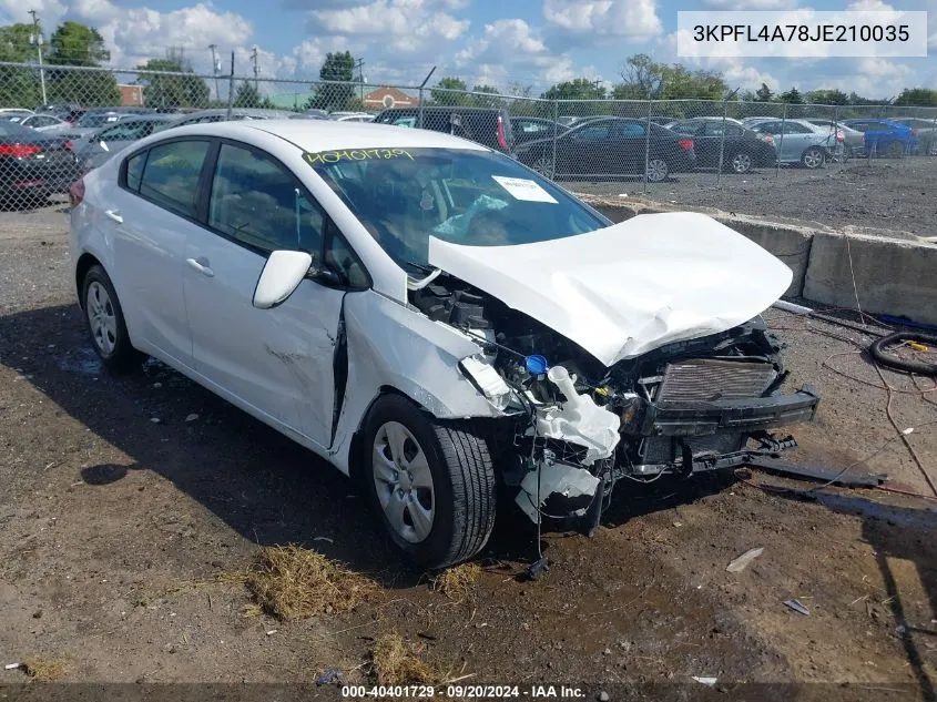 3KPFL4A78JE210035 2018 Kia Forte Lx