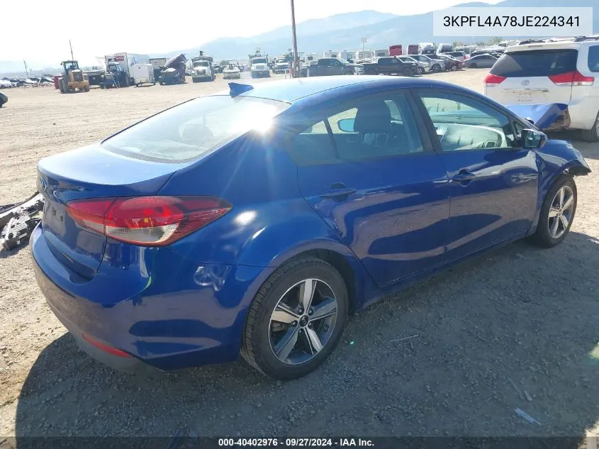 3KPFL4A78JE224341 2018 Kia Forte Lx