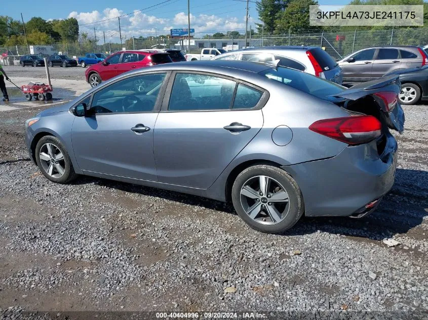 2018 Kia Forte S VIN: 3KPFL4A73JE241175 Lot: 40404996