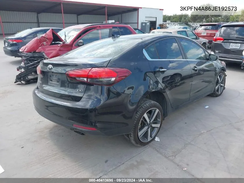 2018 Kia Forte Ex VIN: 3KPFN4A86JE192573 Lot: 40413695