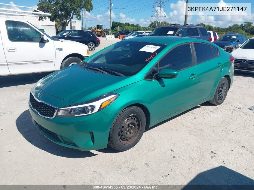 3KPFK4A71JE271147 2018 Kia Forte Lx