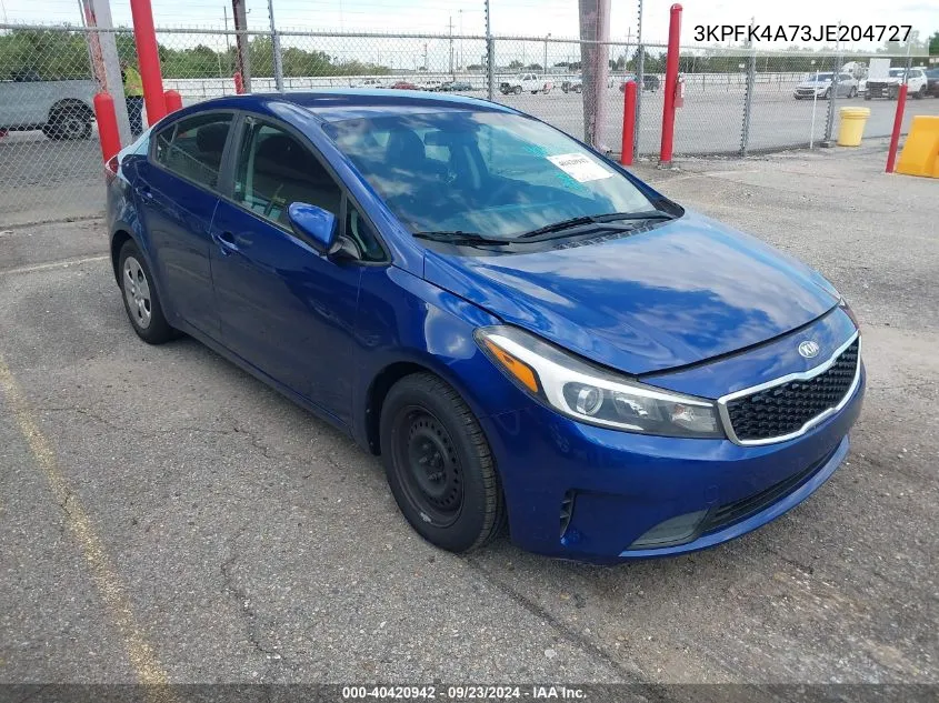 3KPFK4A73JE204727 2018 Kia Forte Lx