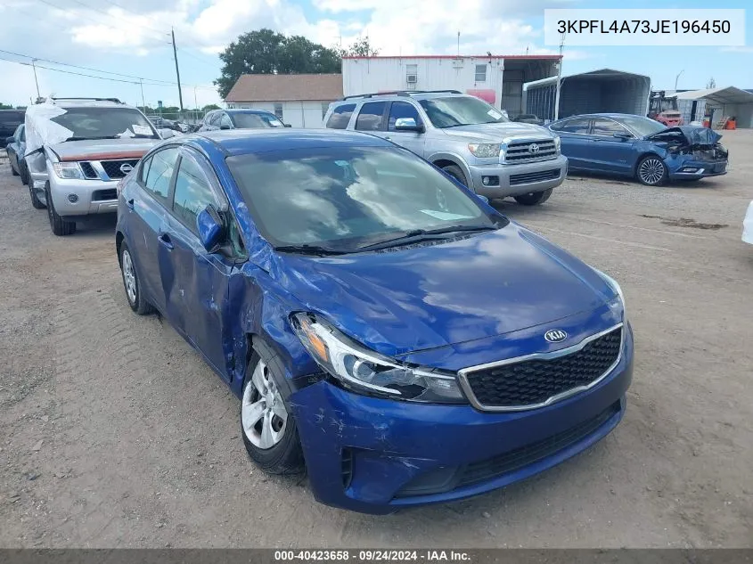 3KPFL4A73JE196450 2018 Kia Forte Lx