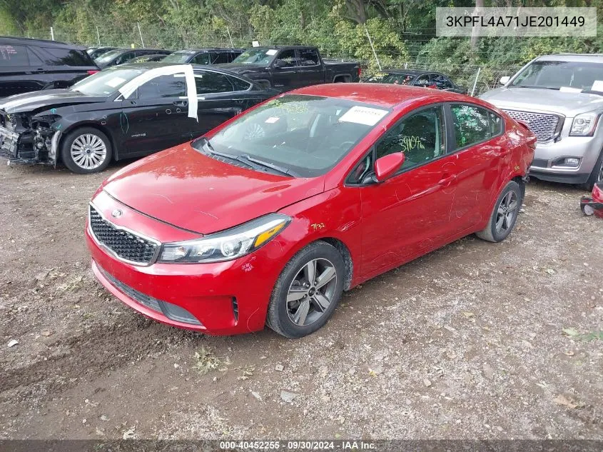 3KPFL4A71JE201449 2018 Kia Forte S