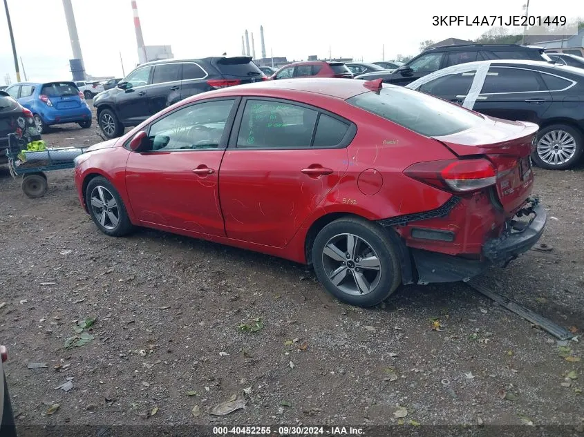 3KPFL4A71JE201449 2018 Kia Forte S