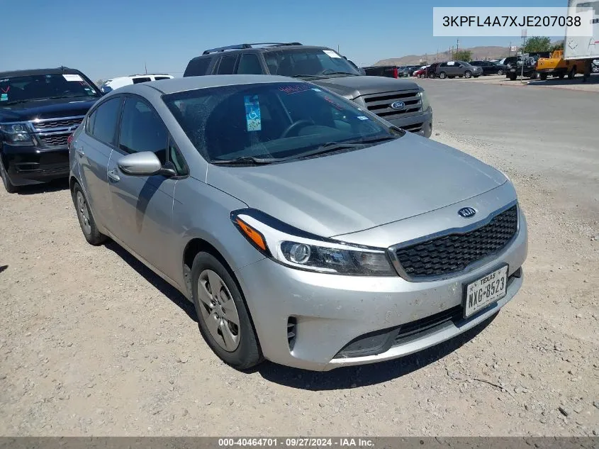 2018 Kia Forte Lx VIN: 3KPFL4A7XJE207038 Lot: 40464701