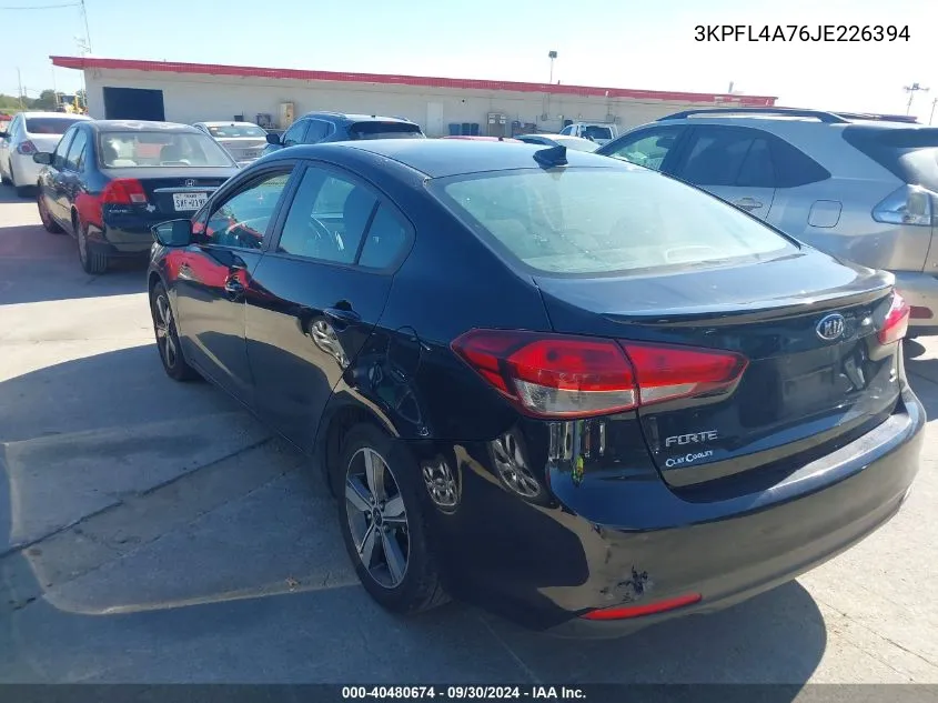 2018 Kia Forte S VIN: 3KPFL4A76JE226394 Lot: 40480674