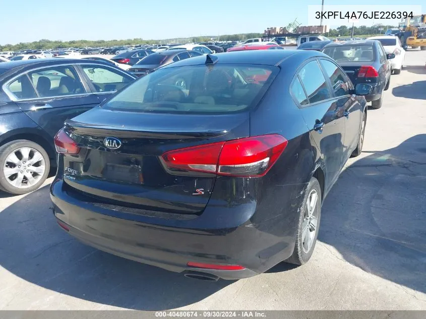 2018 Kia Forte S VIN: 3KPFL4A76JE226394 Lot: 40480674