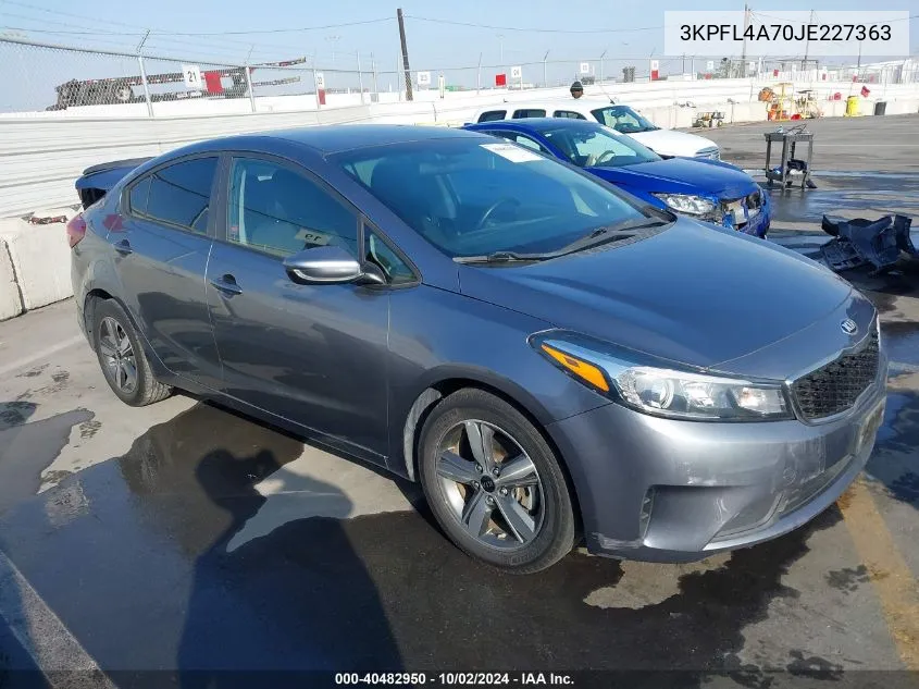 2018 Kia Forte S VIN: 3KPFL4A70JE227363 Lot: 40482950