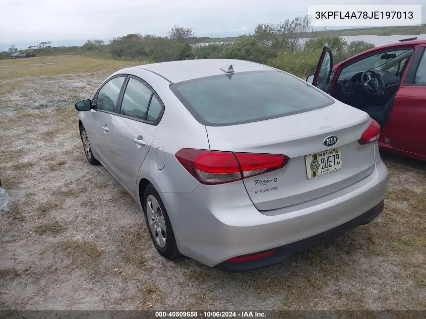 2018 Kia Forte Lx/S VIN: 3KPFL4A78JE197013 Lot: 40509658