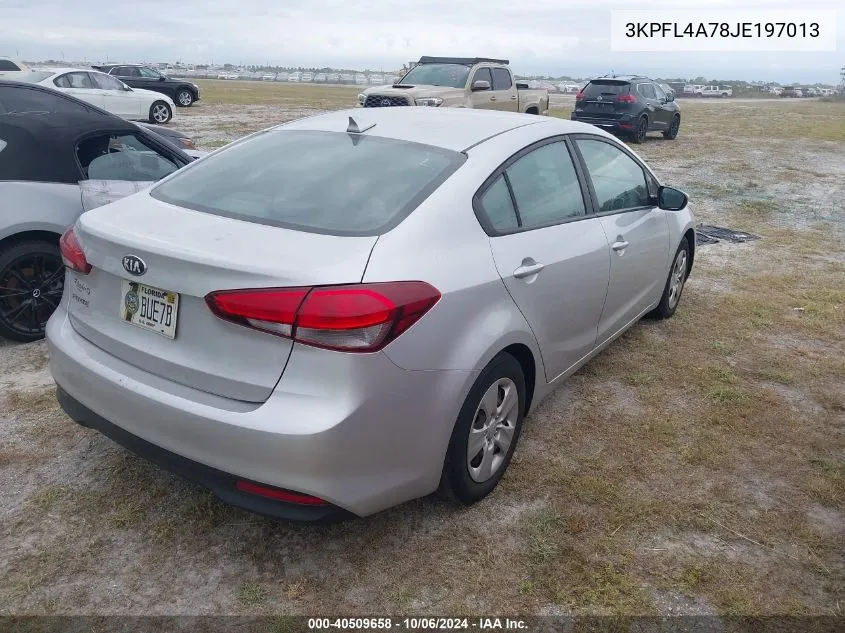 2018 Kia Forte Lx/S VIN: 3KPFL4A78JE197013 Lot: 40509658