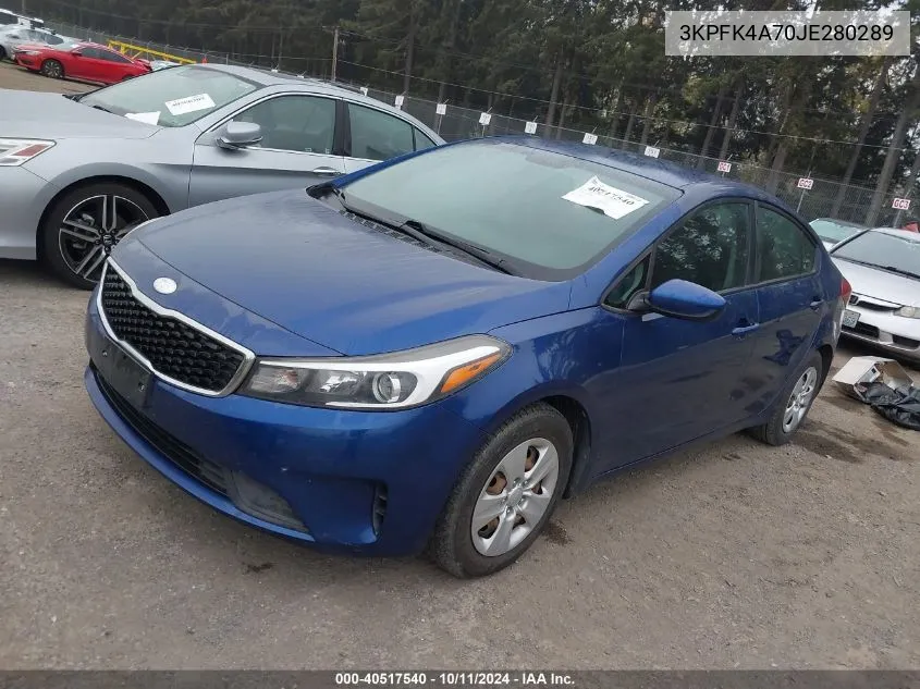 2018 Kia Forte Lx VIN: 3KPFK4A70JE280289 Lot: 40517540