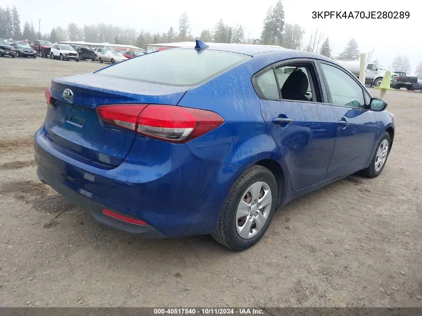 2018 Kia Forte Lx VIN: 3KPFK4A70JE280289 Lot: 40517540