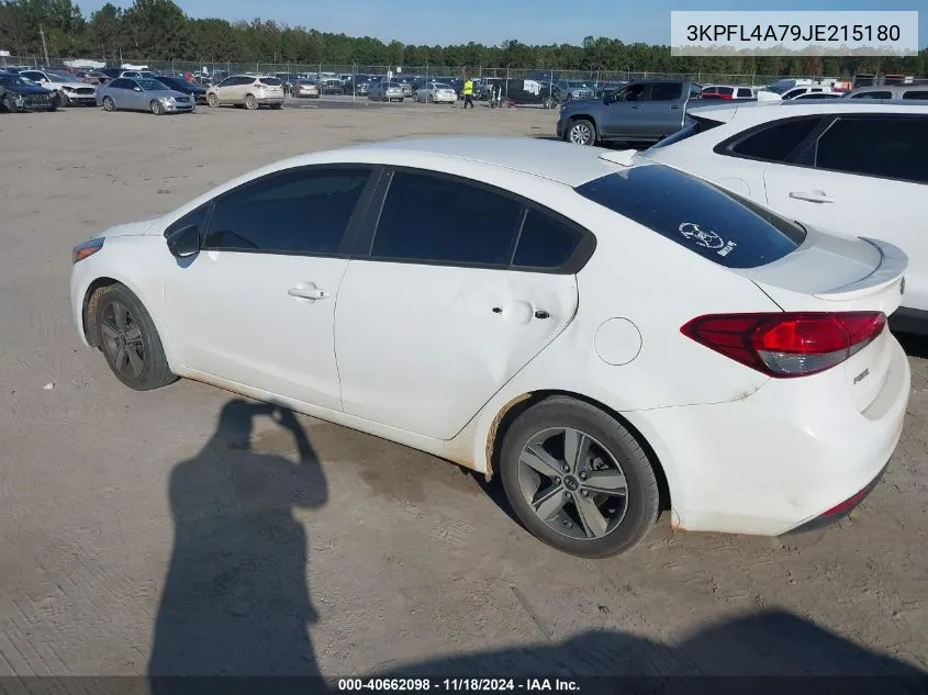 2018 Kia Forte S VIN: 3KPFL4A79JE215180 Lot: 40662098