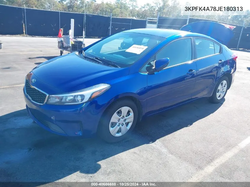 2018 Kia Forte Lx VIN: 3KPFK4A78JE180313 Lot: 40686688