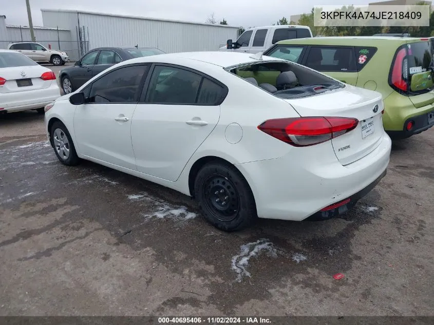 2018 Kia Forte Lx VIN: 3KPFK4A74JE218409 Lot: 40695406