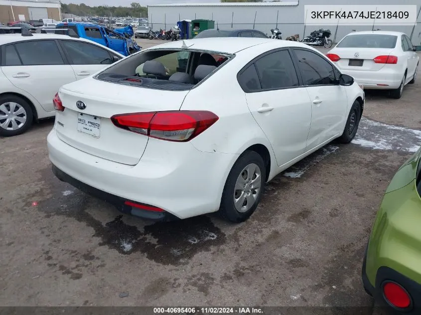 2018 Kia Forte Lx VIN: 3KPFK4A74JE218409 Lot: 40695406