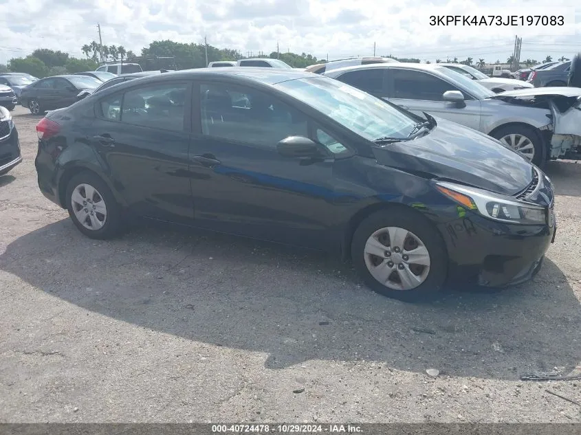 2018 Kia Forte Lx VIN: 3KPFK4A73JE197083 Lot: 40724478