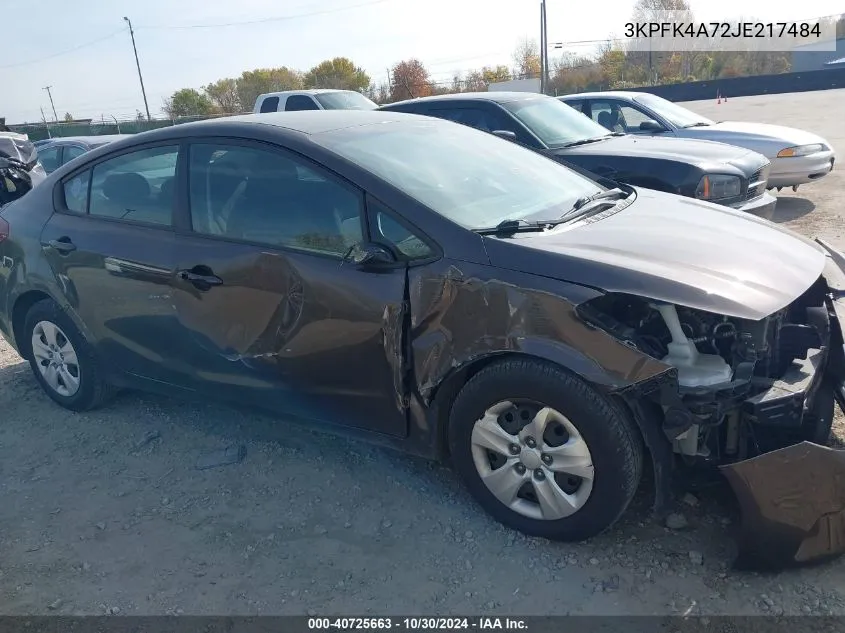 3KPFK4A72JE217484 2018 Kia Forte Lx