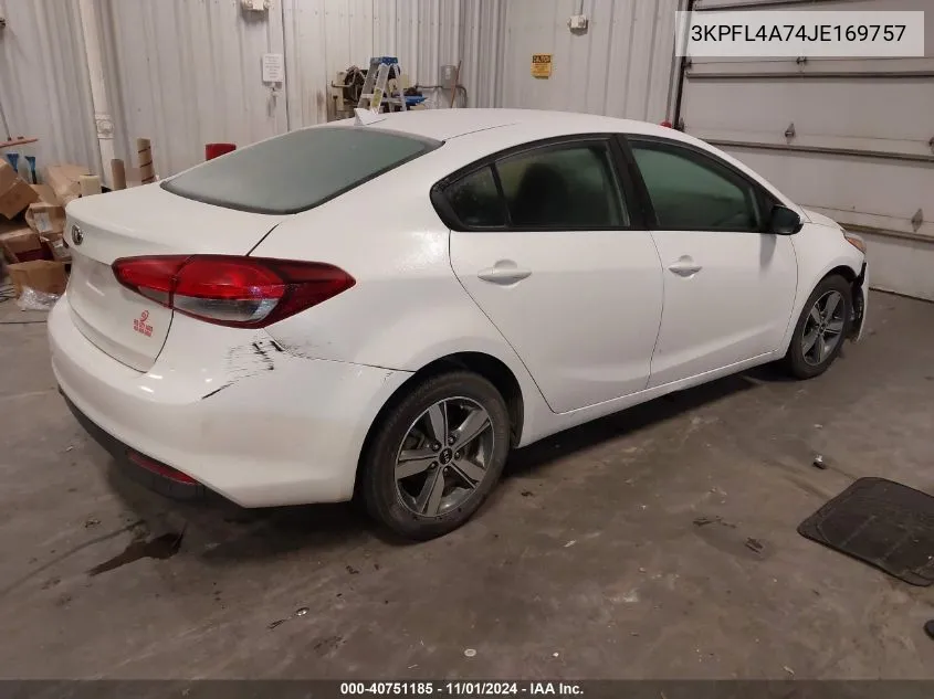 2018 Kia Forte Lx VIN: 3KPFL4A74JE169757 Lot: 40751185