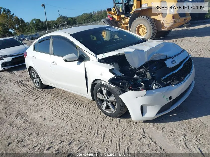 2018 Kia Forte Lx VIN: 3KPFL4A78JE170409 Lot: 40760646